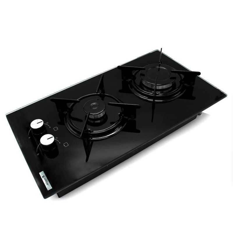 PLAQUE 2 FEUX VERRE NOIR L ST-200V STARONE