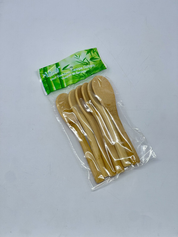 Mini cuillères en bambou (pack de 6)