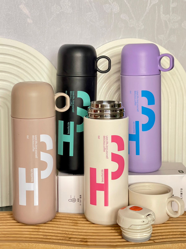 Thermos à café avec gobelet en acier inoxydable 500ml