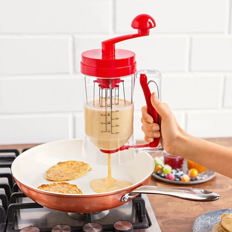 Mélangeur Batteur de Pâte de Gâteau et de Crêpe Manuel - 800 ML