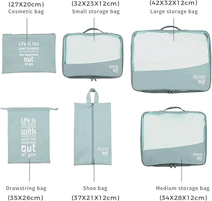 Sacs de rangements de voyage 6pcs
