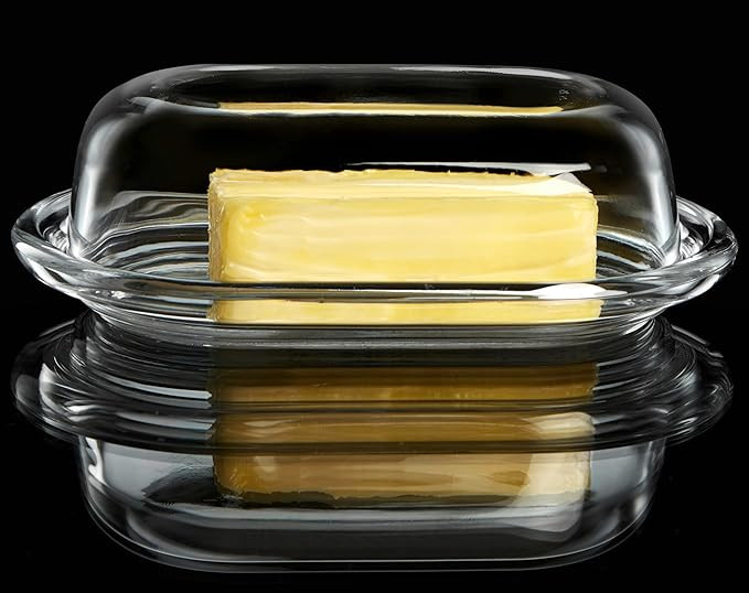 Beurrier en verre PASABAHCE ronde