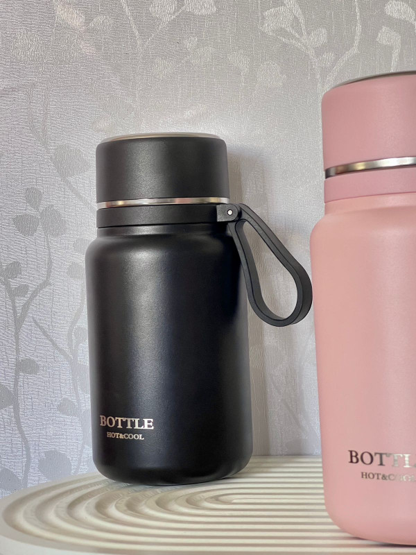Bouteille thermos avec couvercle de tasse 650ml