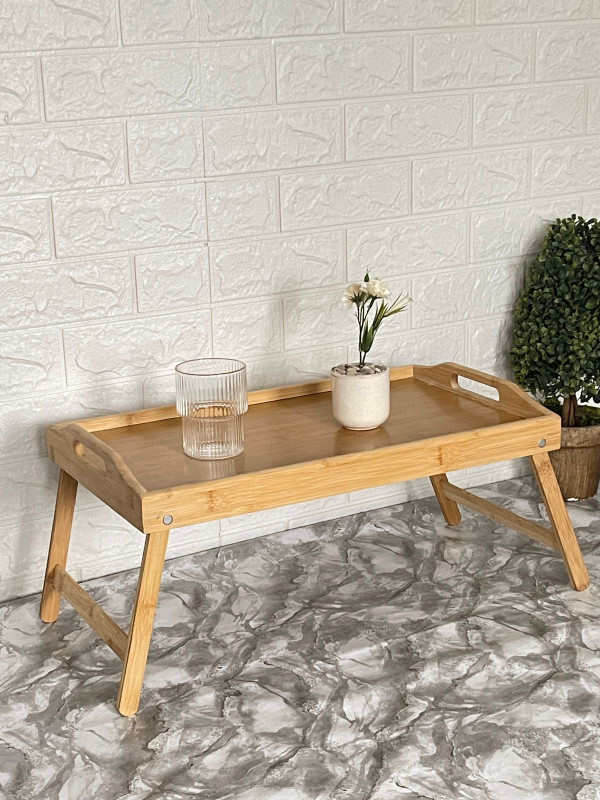 Plateau pliable en bambou