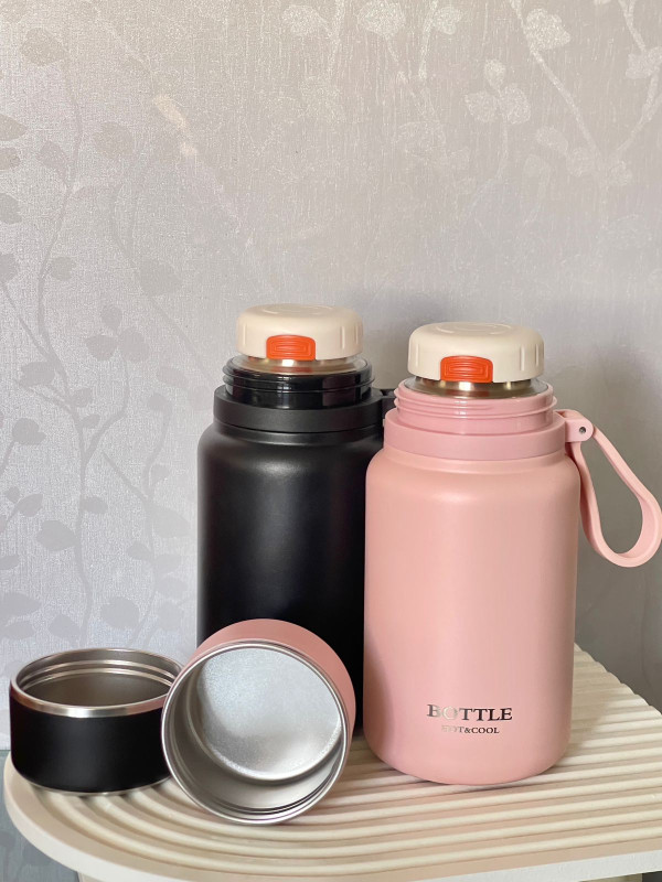 Bouteille thermos avec couvercle de tasse 650ml