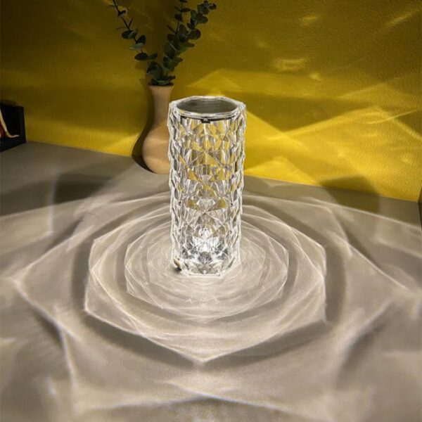 Lampe De Table En Acrylique RGB avec câble USB forme cylindre