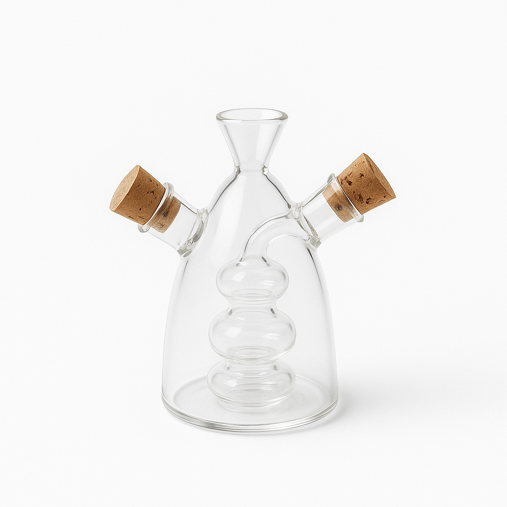 Huilier & Vinaigrier Double en Verre