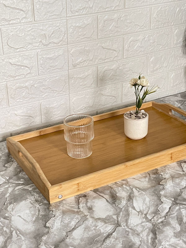 Plateau pliable en bambou
