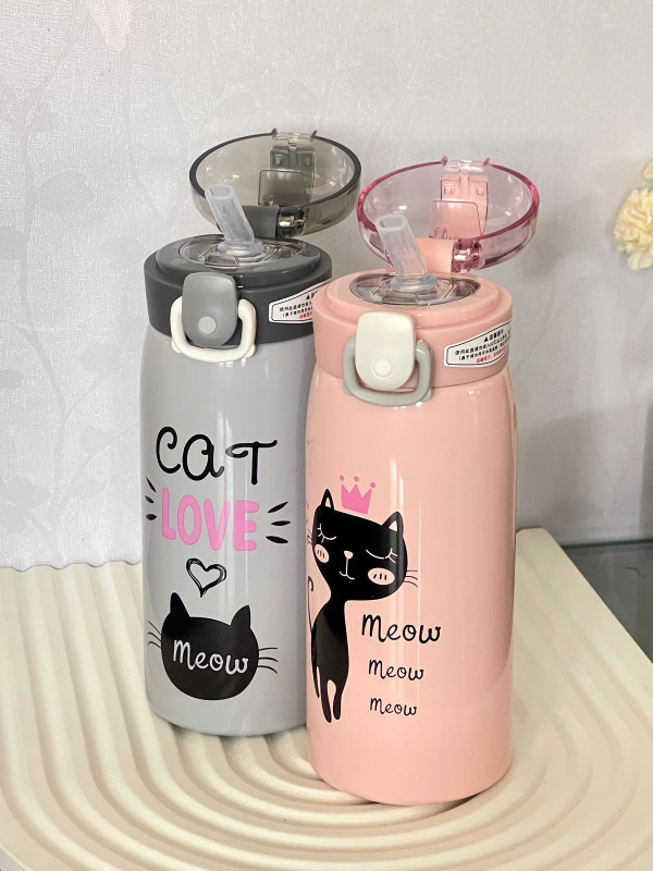Bouteille thermos isotherme chat 350ML
